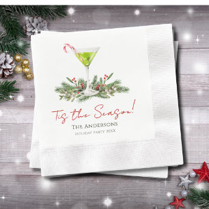 Weihnachts-Cocktail-Feierparty-Martini-Papier Serviette