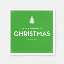 Weihnachts-Cocktail-Papier Napkins, Grün