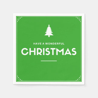 Weihnachts-Cocktail-Papier Napkins, Grün Serviette