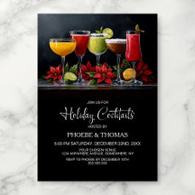 Weihnachts-Cocktailparty mit Poinsettien