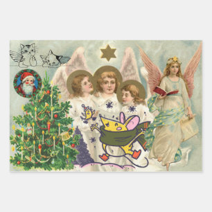 WEIHNACHTS-COLLAGE Geschenkpapier-Set aus 3 Geschenkpapier Set