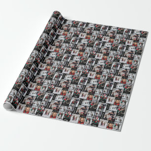Weihnachts-Collage Wrapping Paper Geschenkpapier