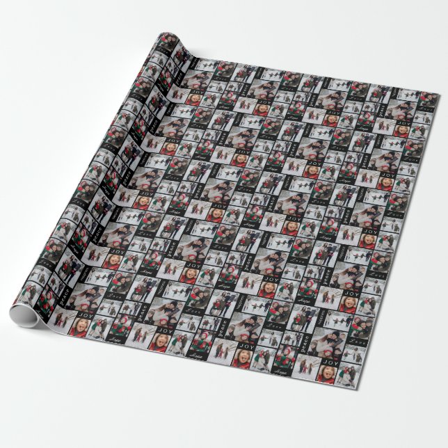 Weihnachts-Collage Wrapping Paper Geschenkpapier (Ungerollt)