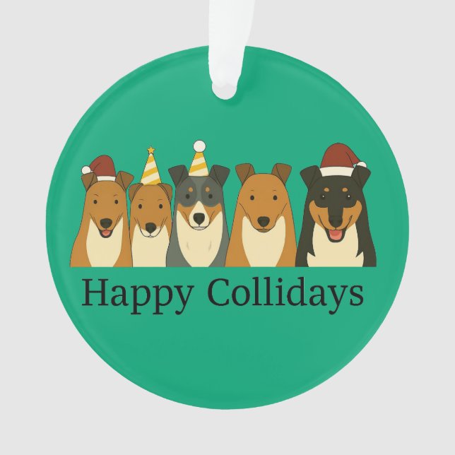 Weihnachts Collie Ornamente (Vorderseite)