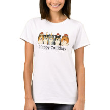 Weihnachts-Collie-T-Shirt