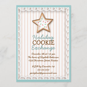 Weihnachts-Cookie-Austausch Urlaub Sweet-Einladung Einladung