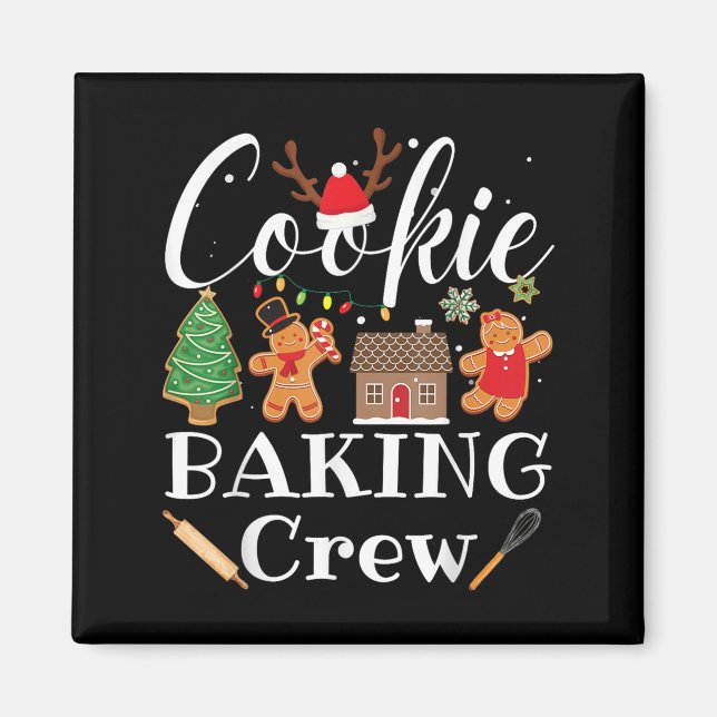 Weihnachts-Cookie Backen Crew Familienbackteam Fu Magnet (Vorne)