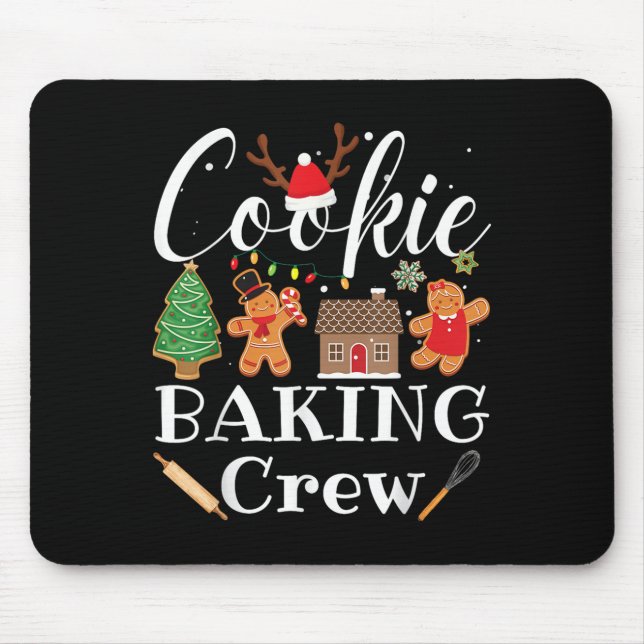 Weihnachts-Cookie Backen Crew Familienbackteam Fu Mousepad (Vorne)