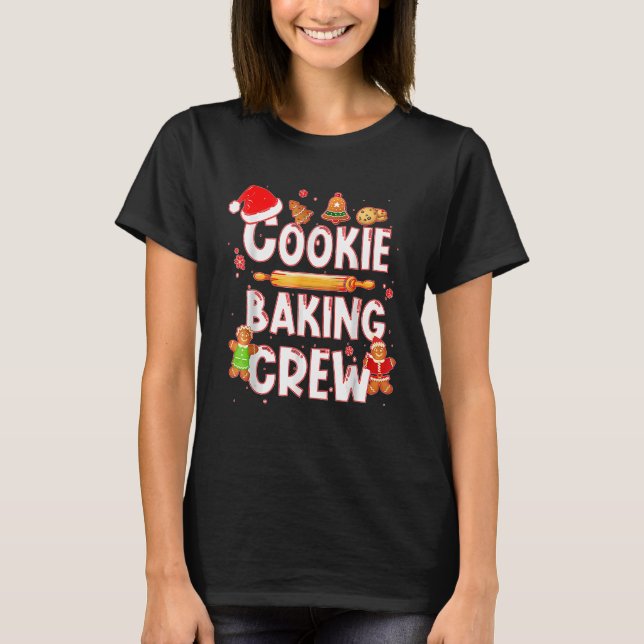 Weihnachts-Cookie Backen Crew Pajamas Familie Weih T-Shirt (Vorderseite)