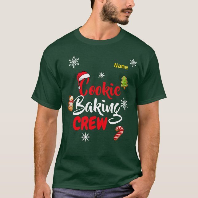 Weihnachts-Cookie Backen Crew T - Shirt (Vorderseite)