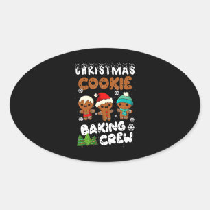 Weihnachts-Cookie Backen Crew Weihnachten Weihnach Ovaler Aufkleber