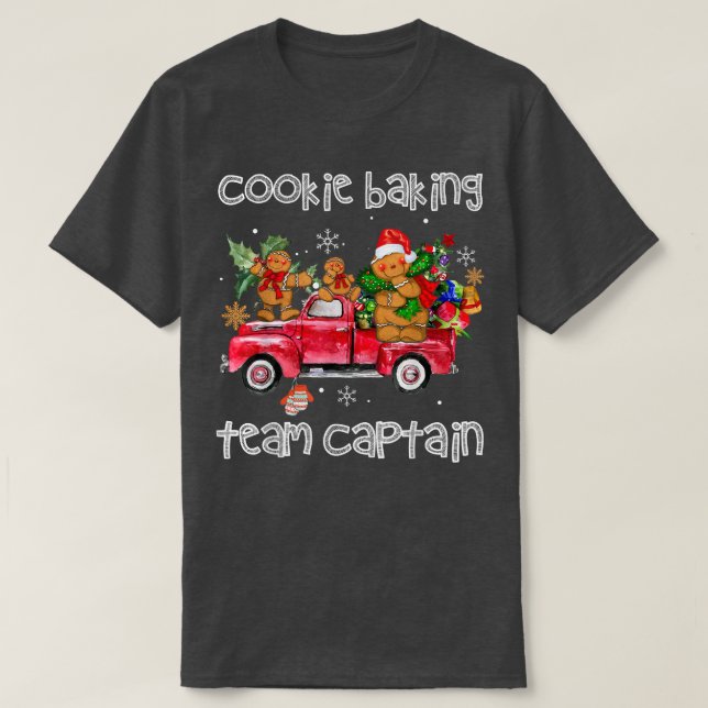 Weihnachts-Cookie Backteam Kapitän Funny T-Shirt (Design vorne)