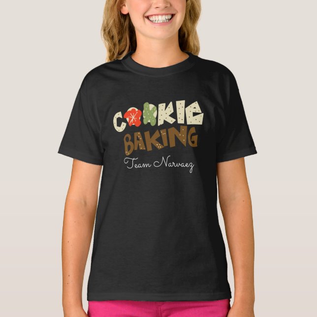 Weihnachts-Cookie Backteam Wettbewerb T-Shirt (Vorderseite)