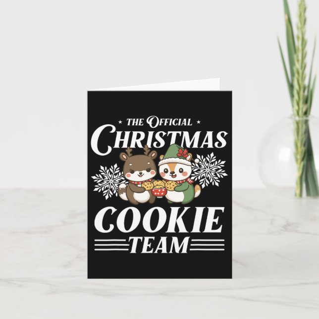 Weihnachts-Cookie Baking Team Funny Weihnachten Ha Karte (Vorderseite)
