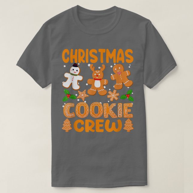 Weihnachts-Cookie Crew Backteam Neue Weihnachtsbäc T-Shirt (Design vorne)