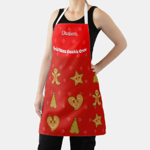 Weihnachts-Cookie Crew-Lebkuchen Pals-Red M Schürze
