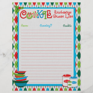 Weihnachts-Cookie-Exchange-Gästeliste Flyer