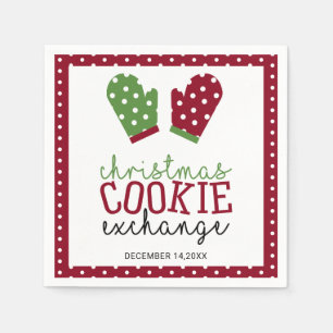 Weihnachts-Cookie Exchange Party Feiertage Oven Mi Serviette