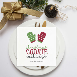 Weihnachts-Cookie Exchange Party Feiertage Oven Mi Serviette