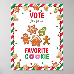 Weihnachts-Cookie Exchange Party Game Cookie Ballo Poster