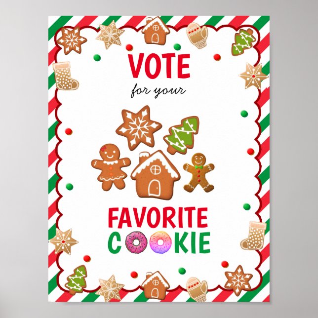 Weihnachts-Cookie Exchange Party Game Cookie Ballo Poster (Vorne)