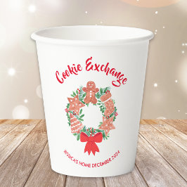 Weihnachts-Cookie-Exchange-Party Pappbecher