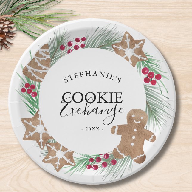 Weihnachts-Cookie-Exchange-Party Pappteller (Von Creator hochgeladen)