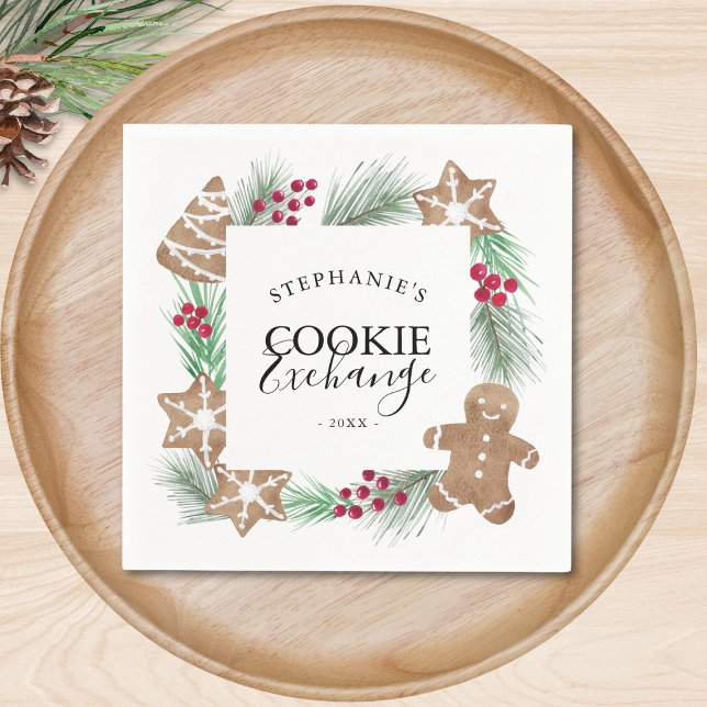 Weihnachts-Cookie-Exchange-Party Serviette (Von Creator hochgeladen)