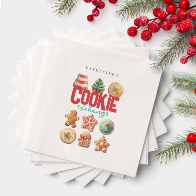 Weihnachts-Cookie-Exchange-Party Serviette (Von Creator hochgeladen)
