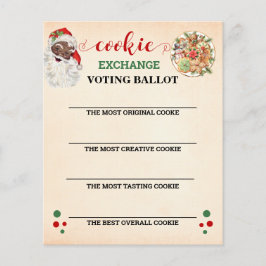 Weihnachts-Cookie-Exchange-Stimmkarte Flyer