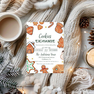 Weihnachts-Cookie Exchange Weihnachtsfest-Party Einladung