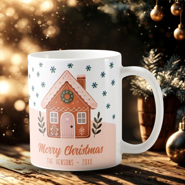 Weihnachts-Cookie House Snowflakes Familie Kaffeetasse (Von Creator hochgeladen)