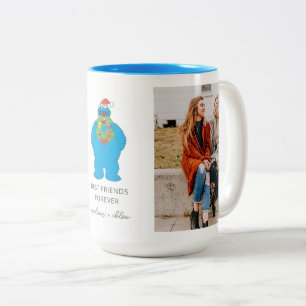 Weihnachts-Cookie-Monster Best Friends - Foto Zweifarbige Tasse