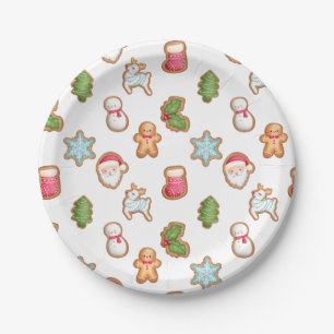 Weihnachts-Cookie Papier Teller, Feiertags-Platte Pappteller