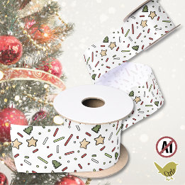 Weihnachts-Cookie-Sprinkles Festlich Satinband