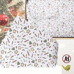 Weihnachts-Cookie-Sprinkles Festlich Seidenpapier