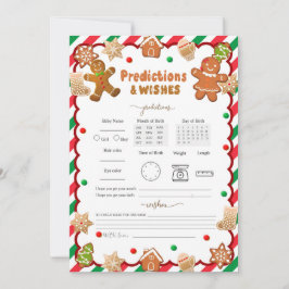 Weihnachts-Cookie Vorhersage und Wunschkarten Einladung