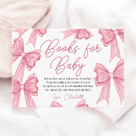 Weihnachts Coquette Pink Books Baby Dusche Begleitkarte