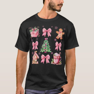 Weihnachts-Coquette-Schleife Rosa Lebkuchen Weihna T-Shirt