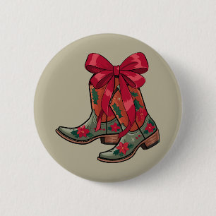 Weihnachts Coquette Stiefel Western Cowgirl Xmas Button