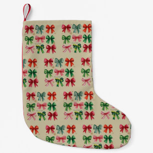 Weihnachts Coquettes Rot Grün Schleife Weihnachtsz Kleiner Weihnachtsstrumpf