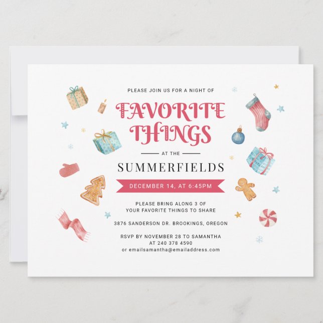 Weihnachts-Corporate-Geschenkbörse Party Einladung (Vorderseite)