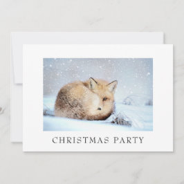 *~* Weihnachts Corporate Personal Snowy Fox Ap18 Einladung