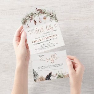 Weihnachts-Cosy-Windeln alles in einer Einladung