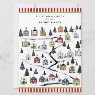 Weihnachts-Countdown-Adventskalender-Karten Feiertagskarte