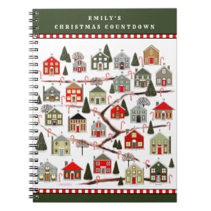 Weihnachts Countdown Holiday Planner Notebook Notizblock