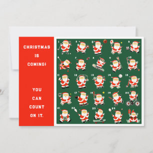 Weihnachts-Countdown-Kalender Feiertagskarte