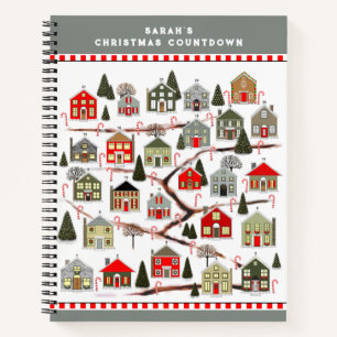 Weihnachts-Countdown-Urlaubsplaner-Notizbuch Notizbuch