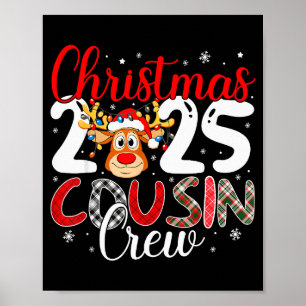 Weihnachts-Cousin-Crew 2025 passende Familien-Weih Poster