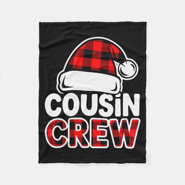 Weihnachts-Cousin-Crew Buffalo Rot Kariert Pyjama  Fleecedecke (Vorderseite)